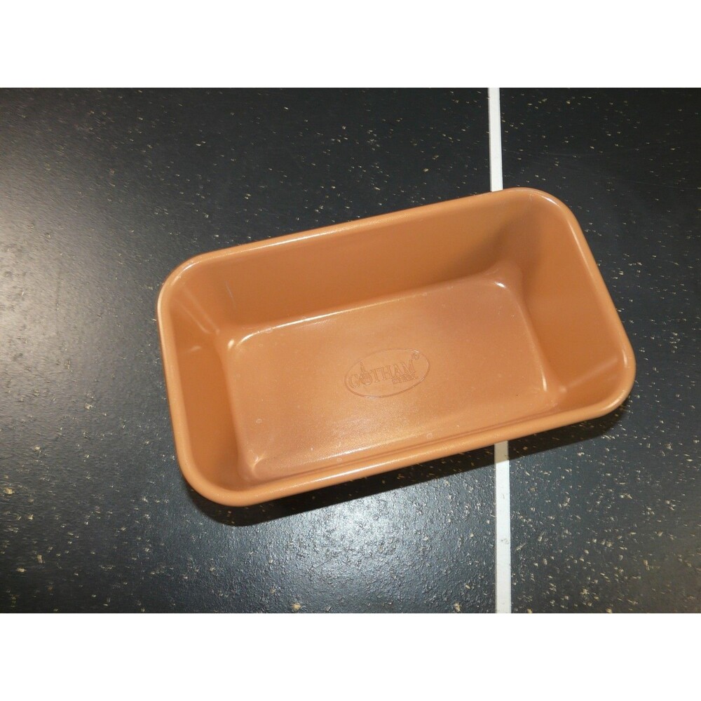 Gotham Steel Copper Nonstick Bakeware Loaf Pan 8" x 4" x 3" Bread Baking Cooking